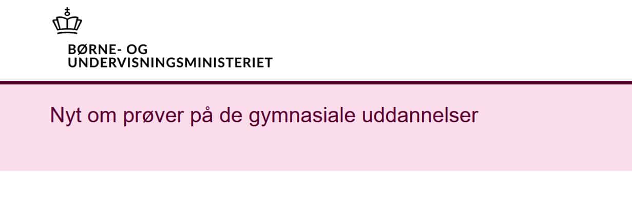 Nyt om prøver på de gymnasiale uddannelser. Juni 2023